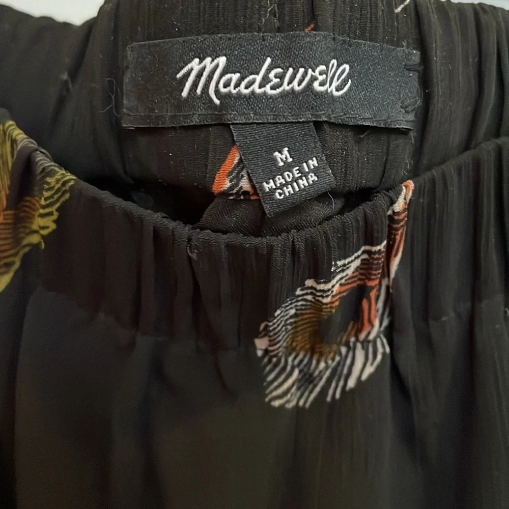 Madewell peacock feather printed mini skirt size M - Picture 2 of 3